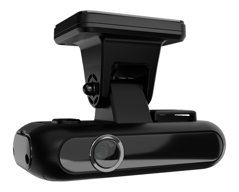 DocuDrive CV200 road-facing dash camera on its windshield mount